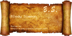 Bledy Simeon névjegykártya